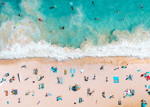 Landskabskunst: strand set fra luften
