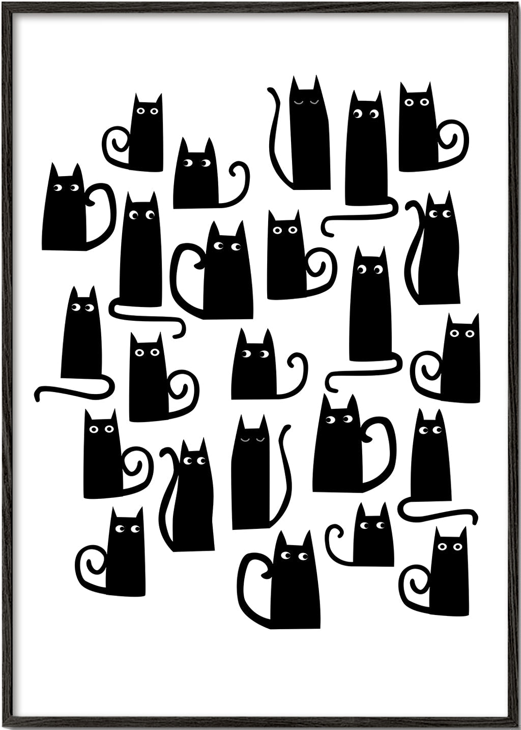 Plakat sorte katte mønster legende