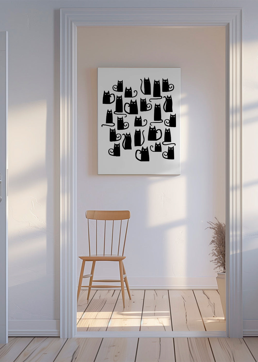 Plakat sorte katte mønster legende