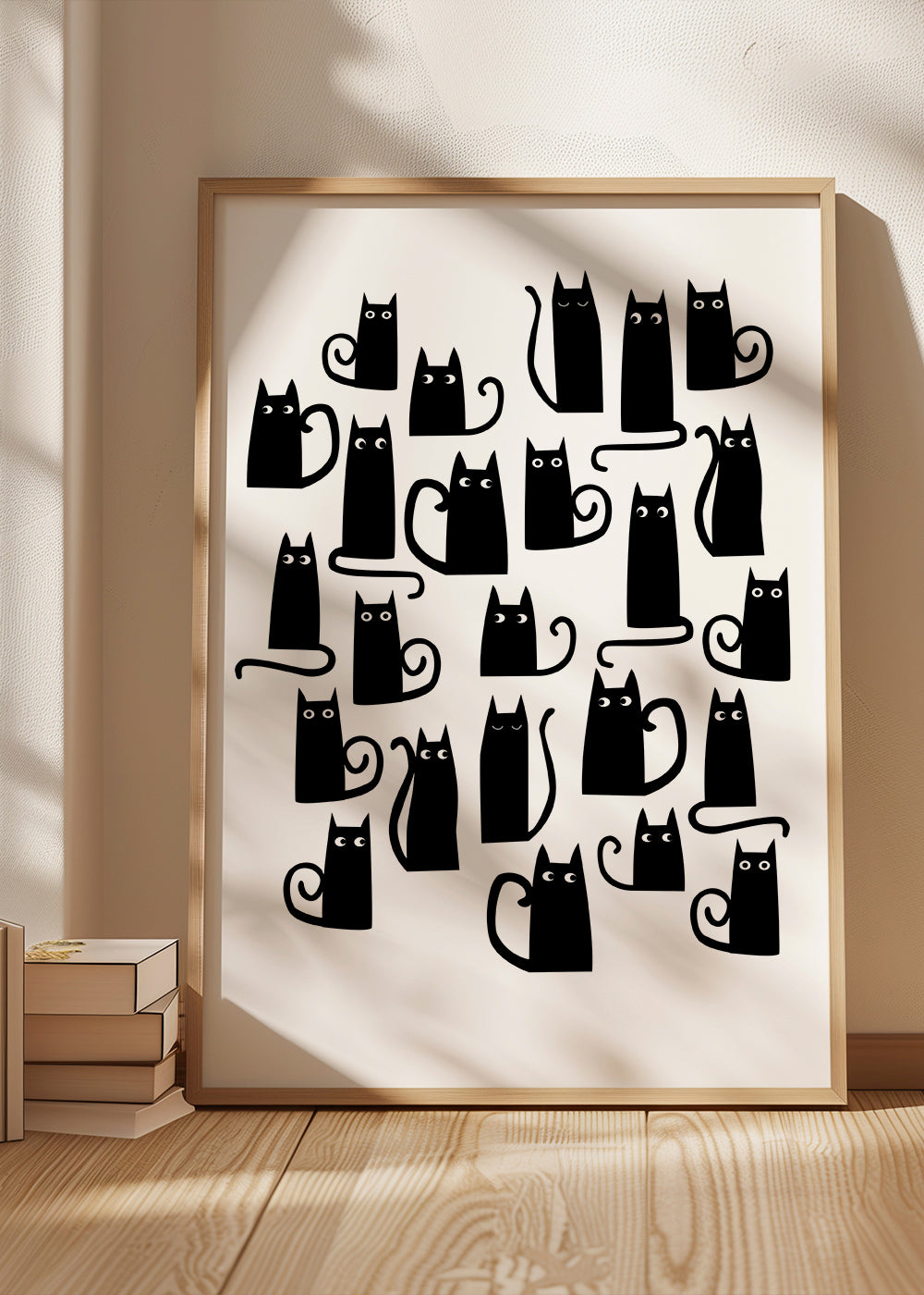 Plakat sorte katte mønster legende