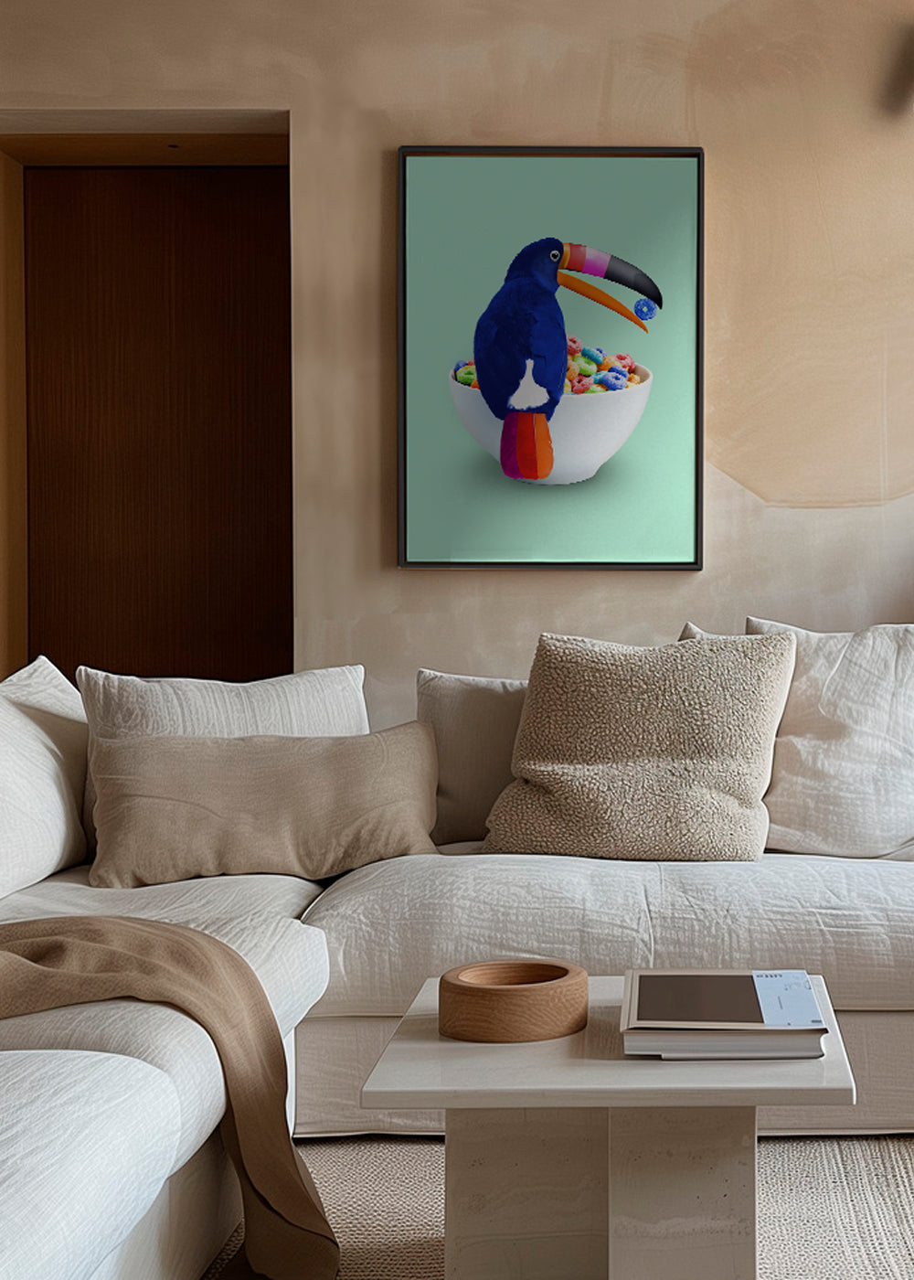Tukan over morgenmadsskål plakat