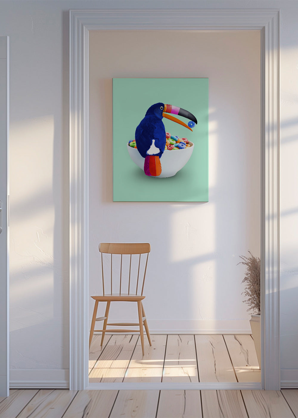 Tukan over morgenmadsskål plakat