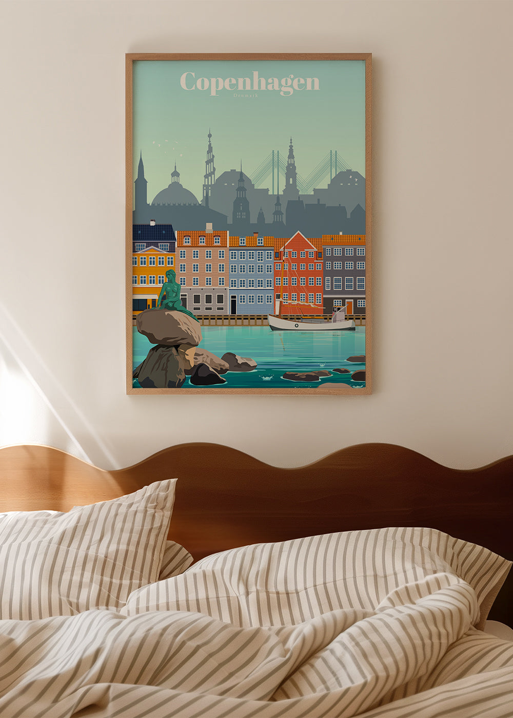 Rejseplakat: København farverig havn