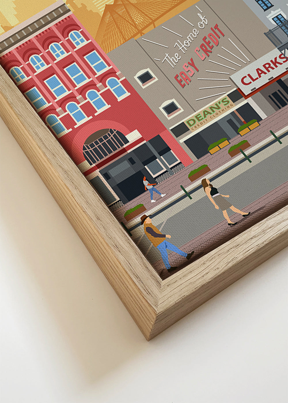 Bykunst: Houston illustreret plakat