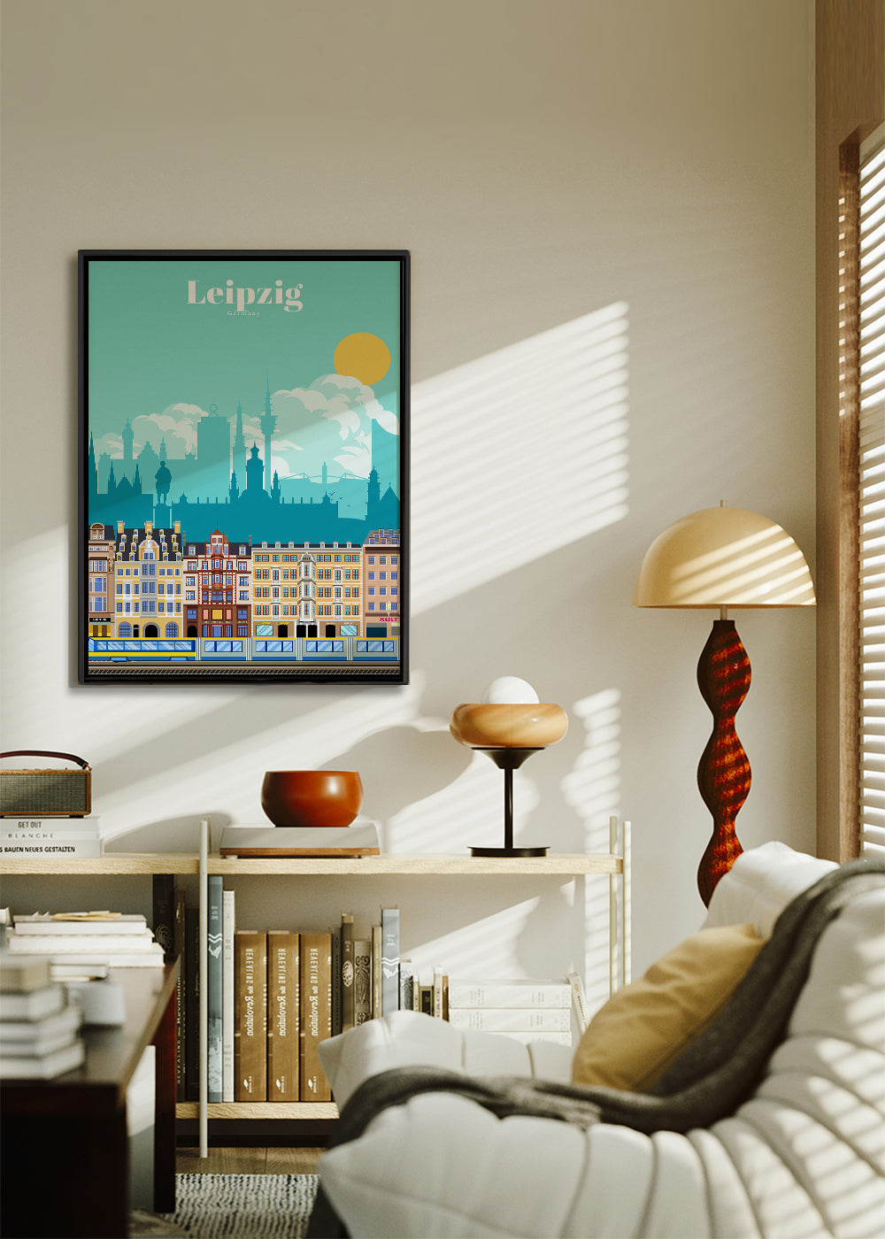Rejseplakat Leipzig illustration