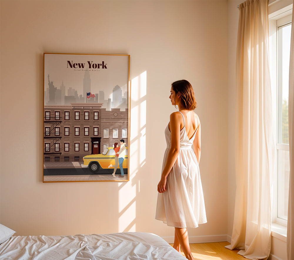Rejseplakat New York taxi par