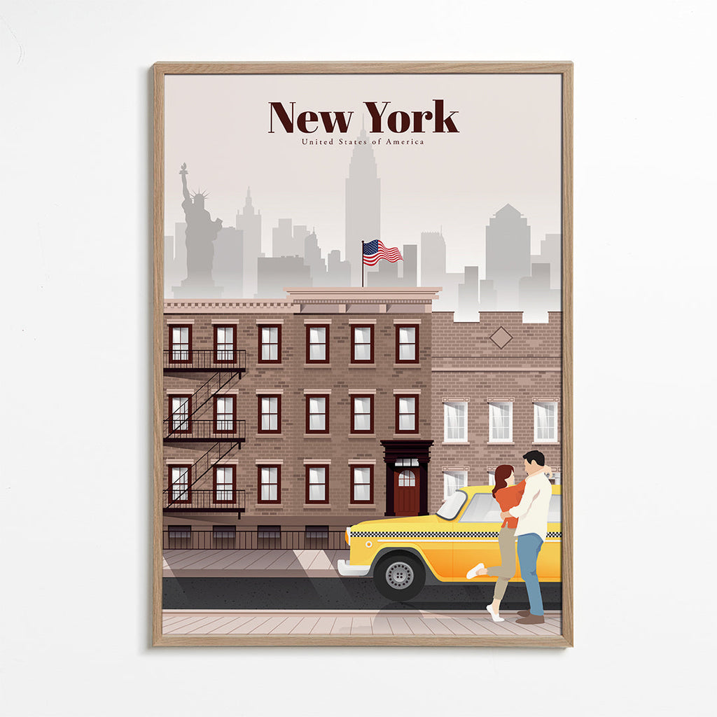 Rejseplakat New York taxi par