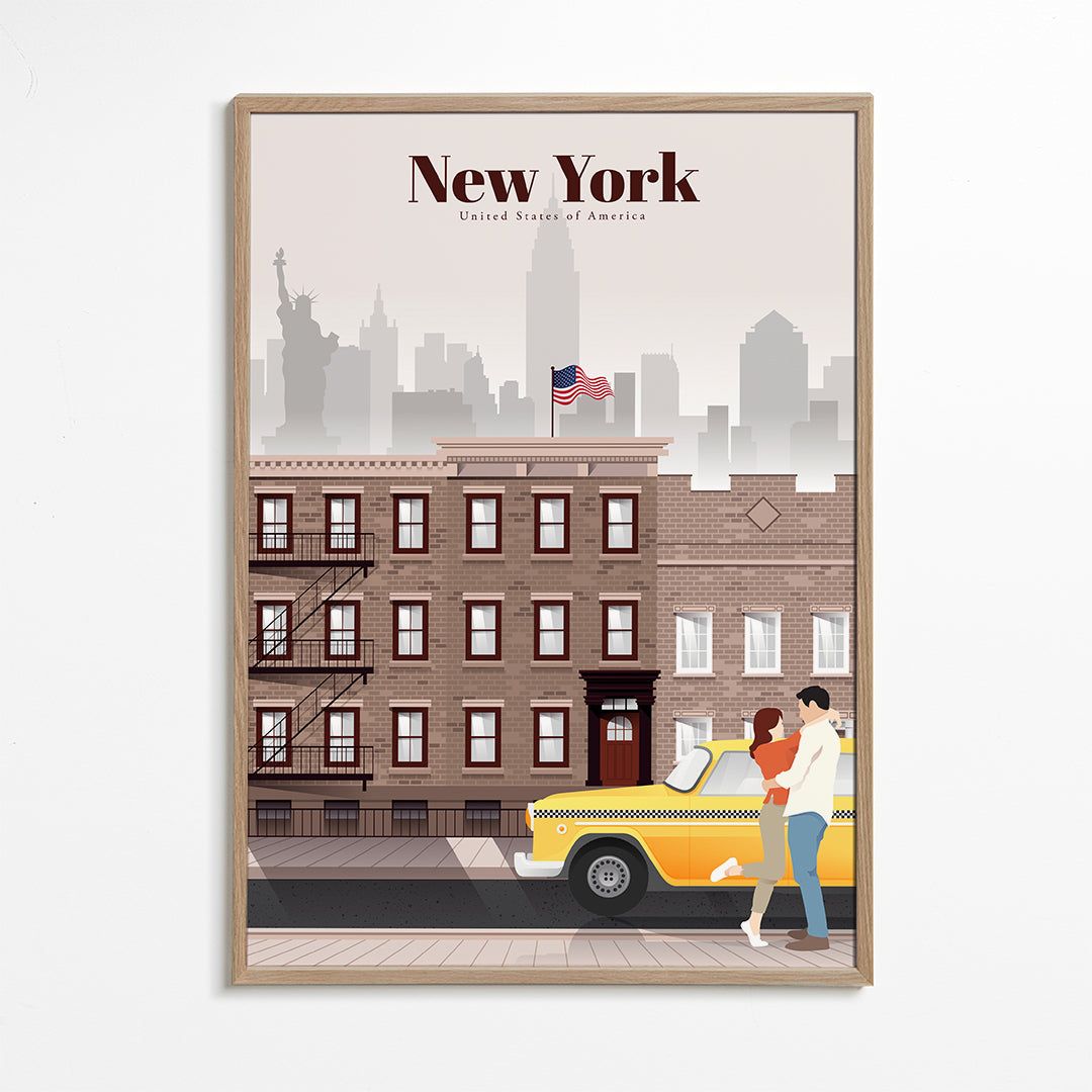Rejseplakat New York taxi par