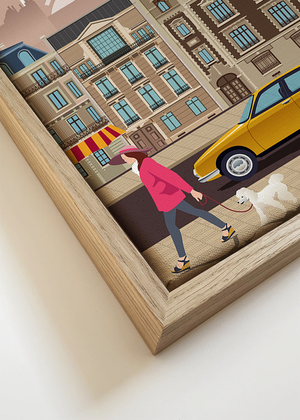Rejseplakat Paris illustration med metroindgang