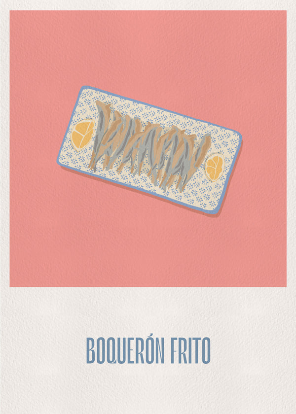 Køkkenkunst: Friteret ansjos på mønstret bakke
