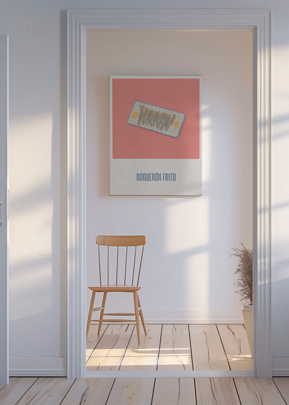 Køkkenkunst: Friteret ansjos på mønstret bakke
