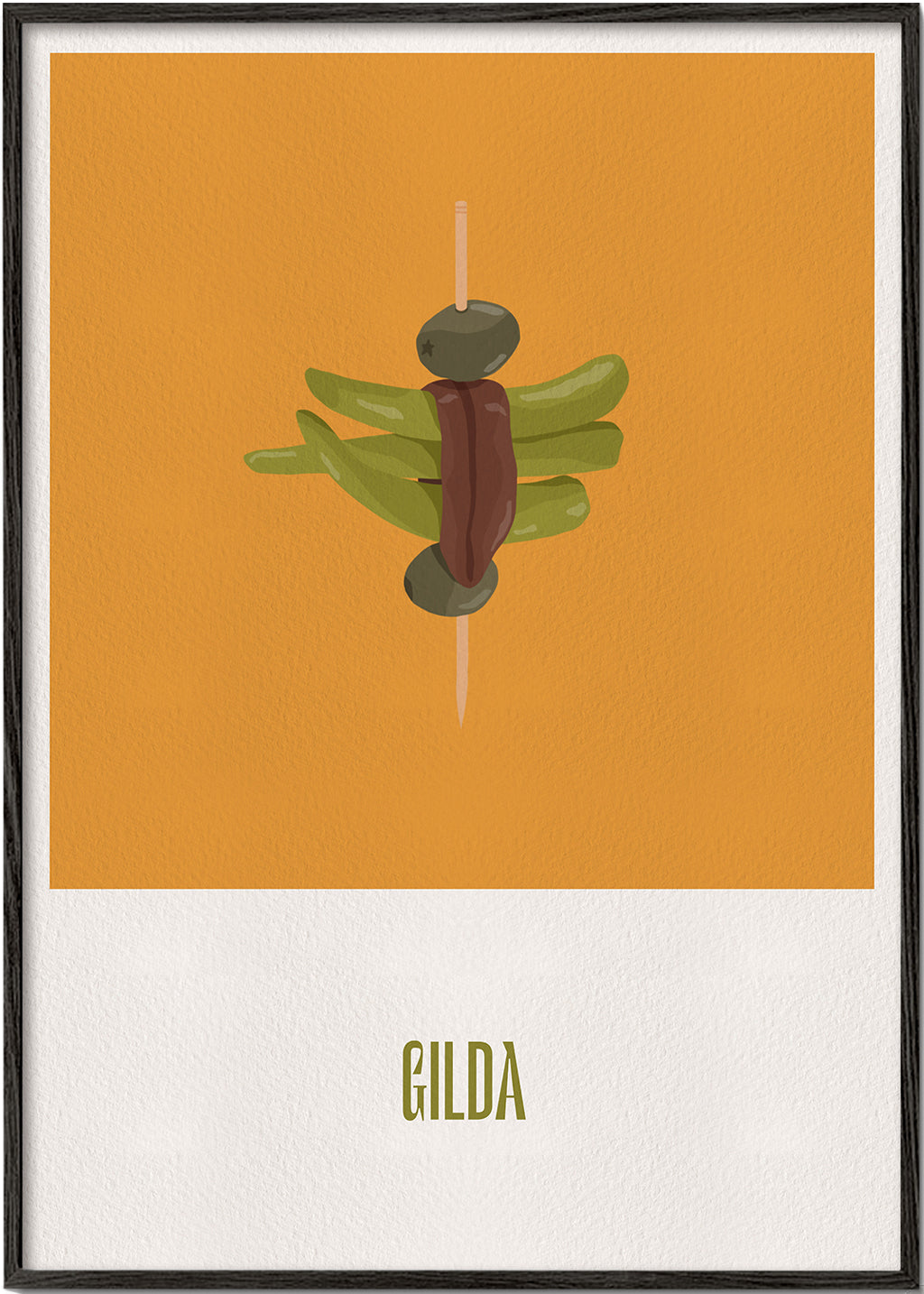 Køkkenkunst Gilda illustreret spyd