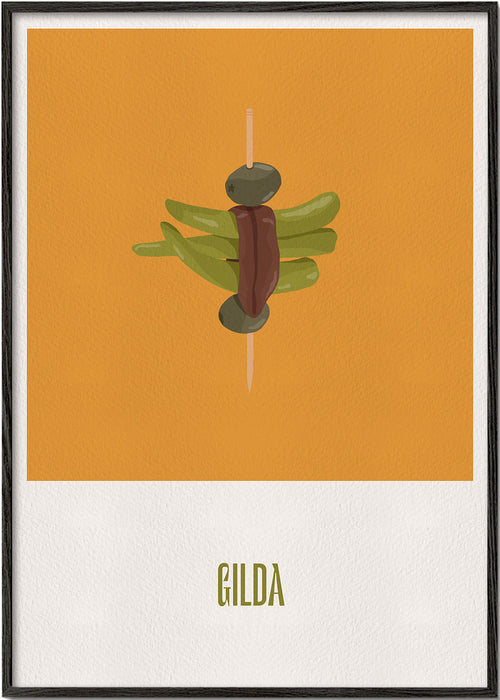 Køkkenkunst Gilda illustreret spyd