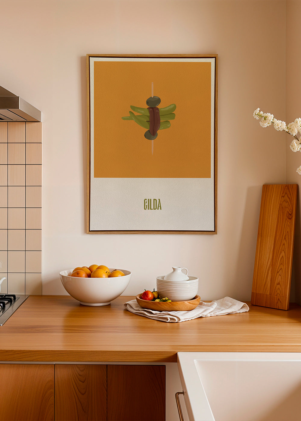 Køkkenkunst Gilda illustreret spyd