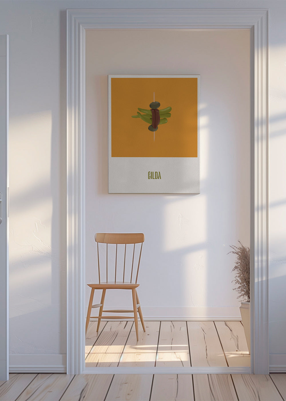 Køkkenkunst Gilda illustreret spyd