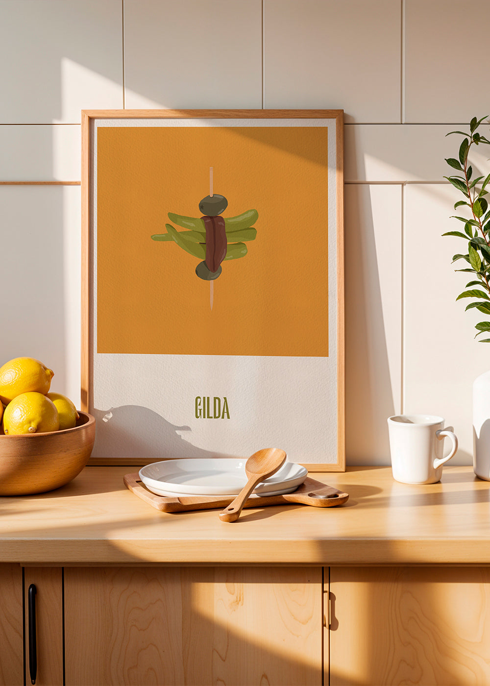 Køkkenkunst Gilda illustreret spyd