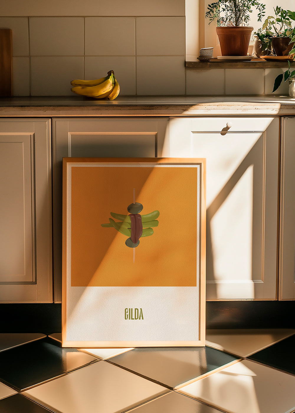 Køkkenkunst Gilda illustreret spyd