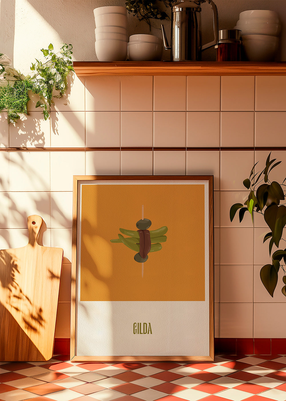 Køkkenkunst Gilda illustreret spyd