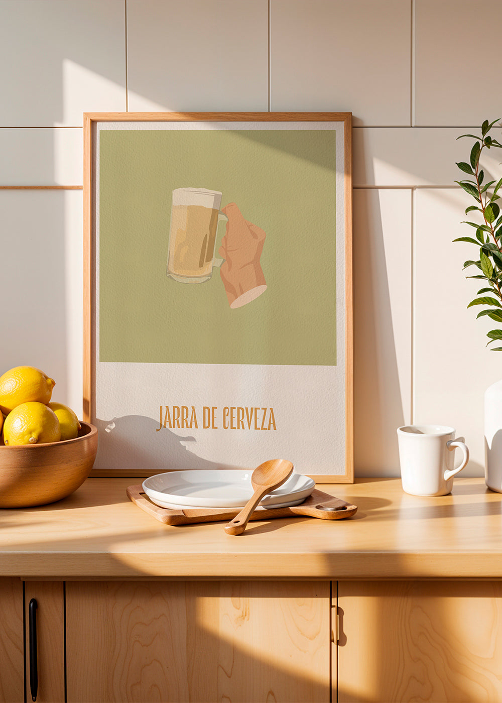 Køkkenkunst: ølkrus illustration