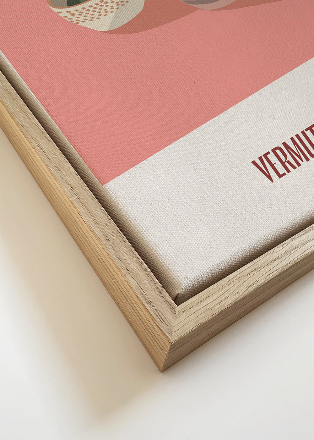Køkkenkunst Vermut og oliven minimal illustration