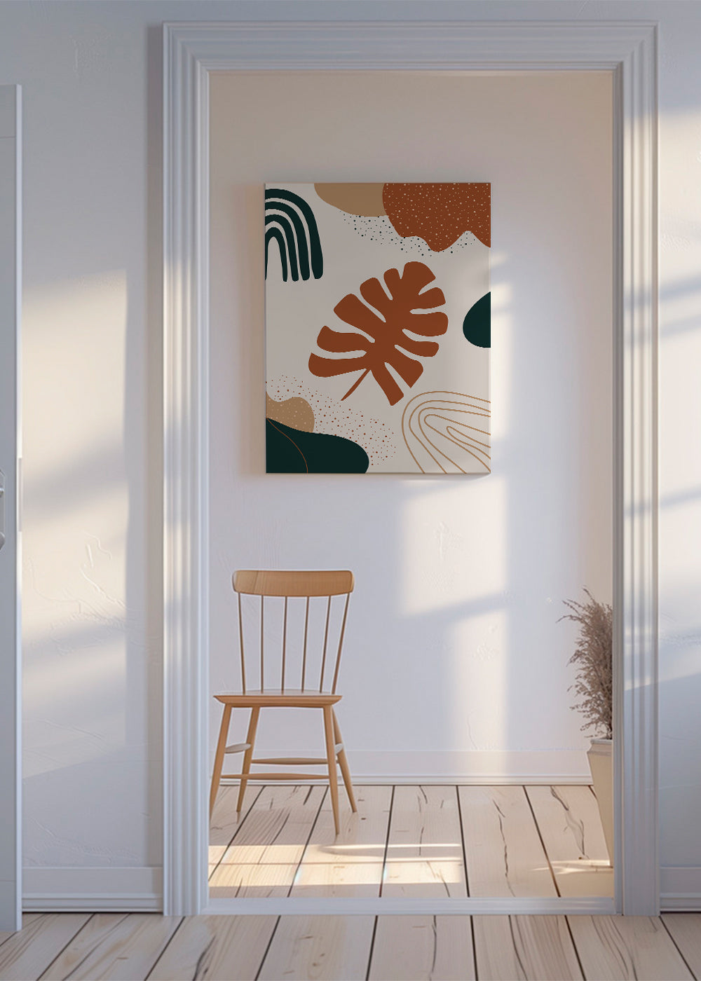 Botanisk plakat terracotta blad