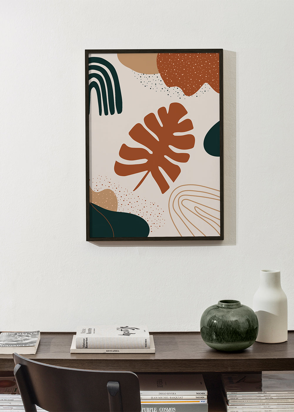 Botanisk plakat terracotta blad