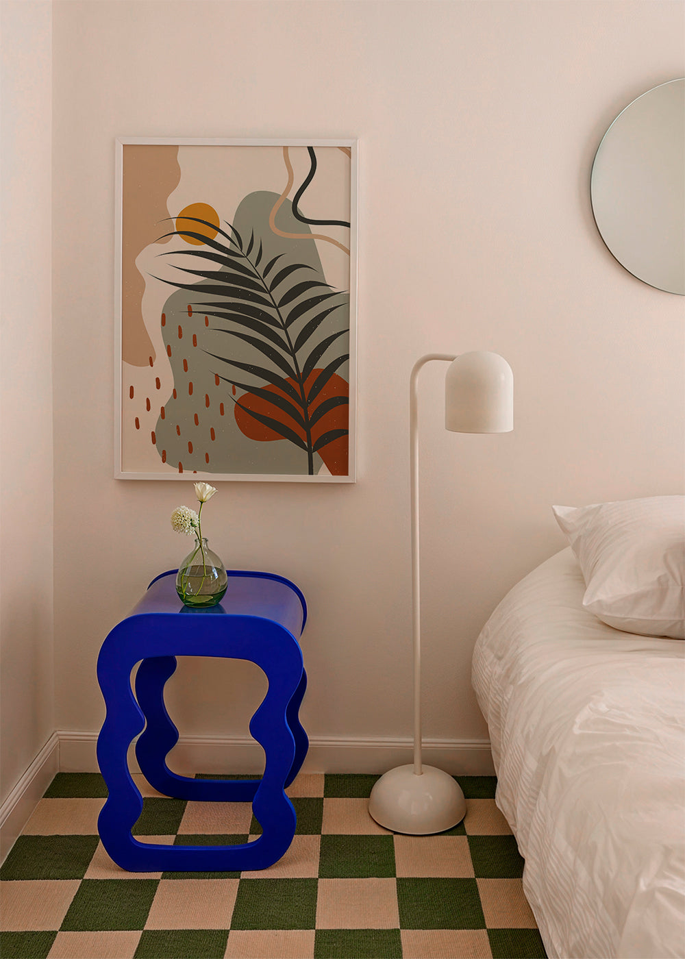 Botanisk plakat med tropisk blad minimal