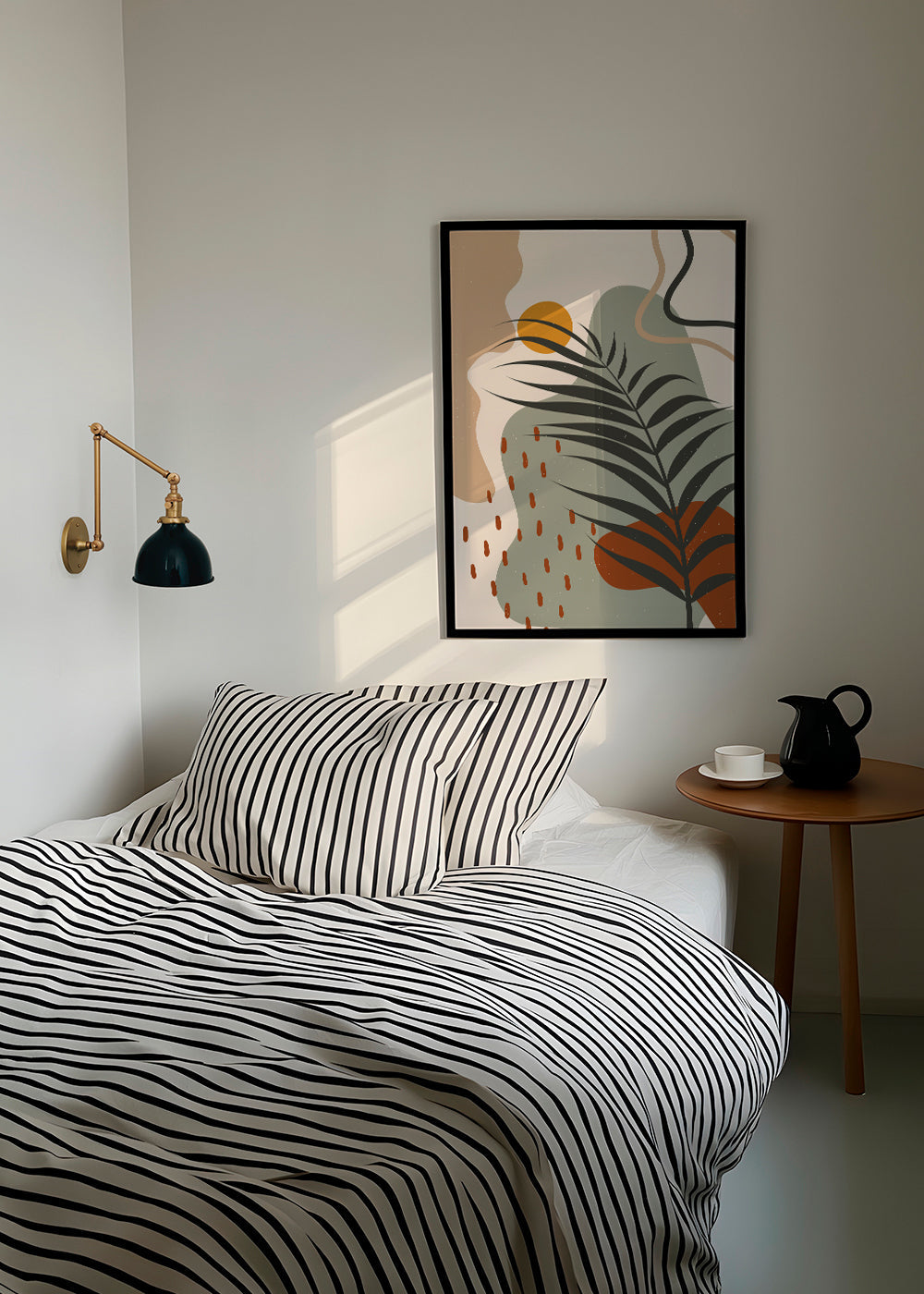 Botanisk plakat med tropisk blad minimal