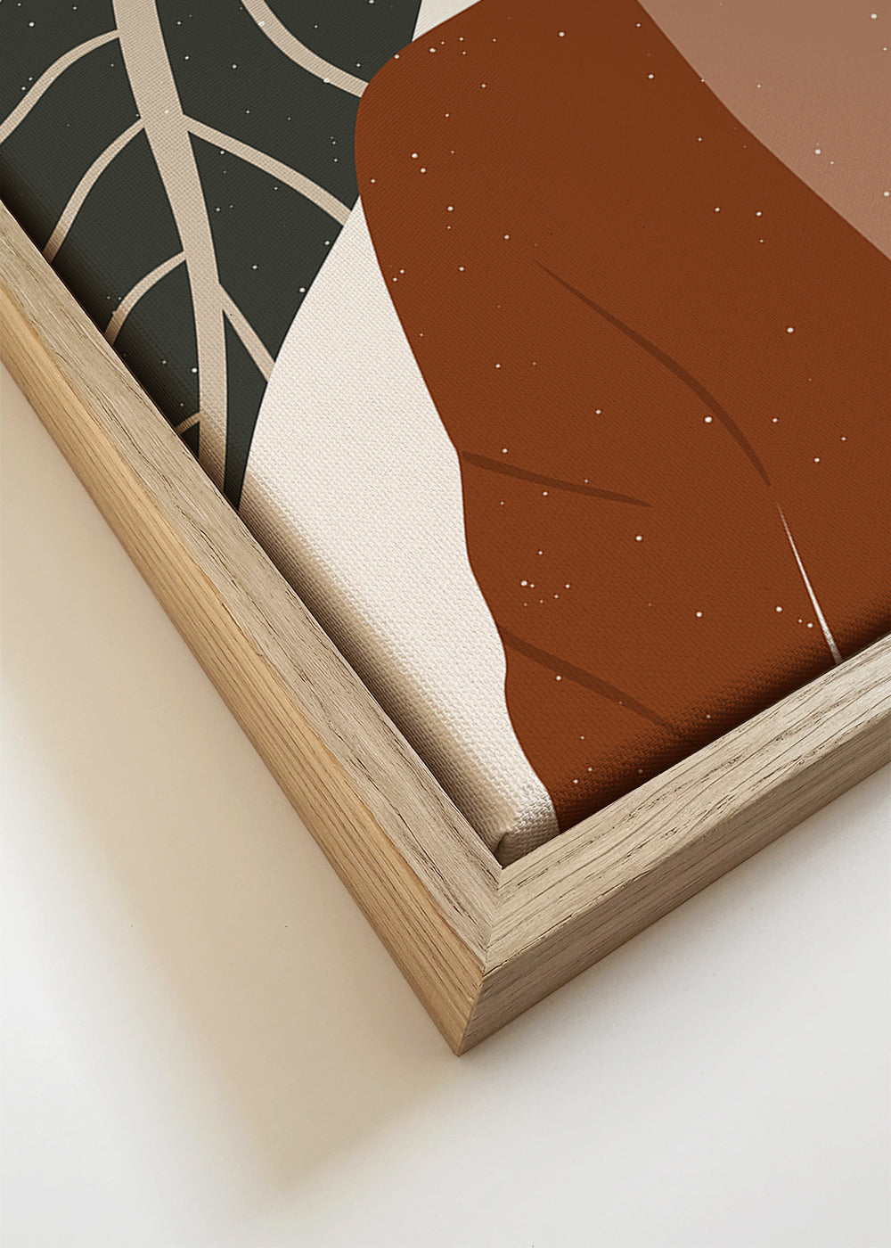 Boho-kvinde illustration med blade