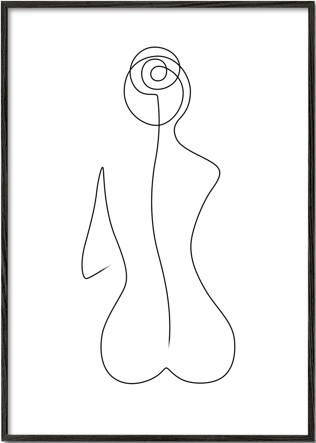 Kvindeillustration i én kontinuerlig streg