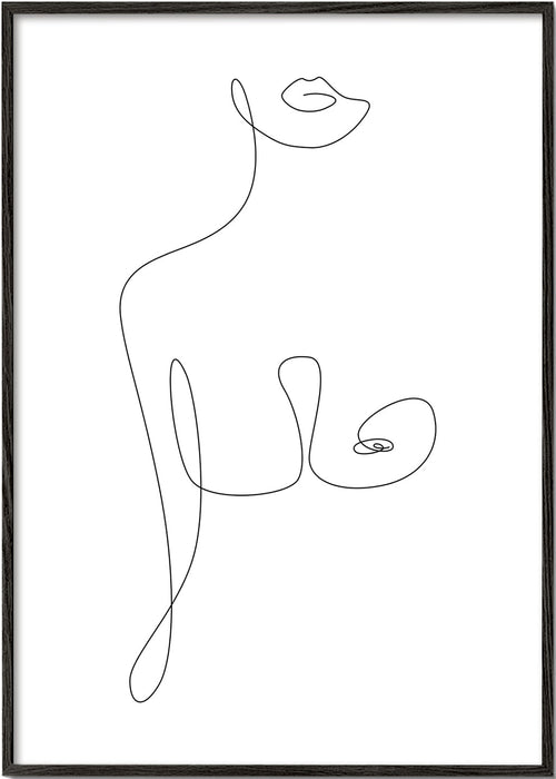 Minimalistisk linjefigur illustration