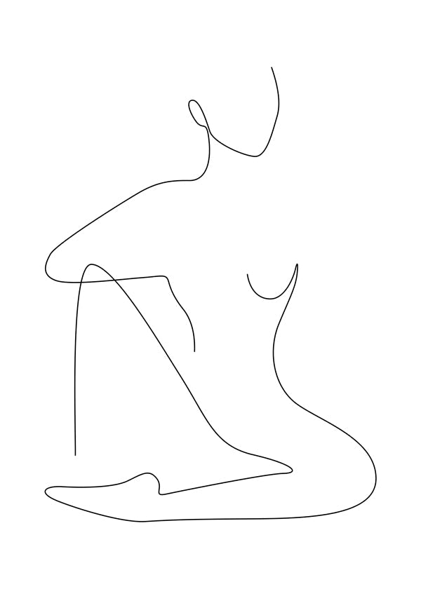 Illustration af minimalistisk linjefigur