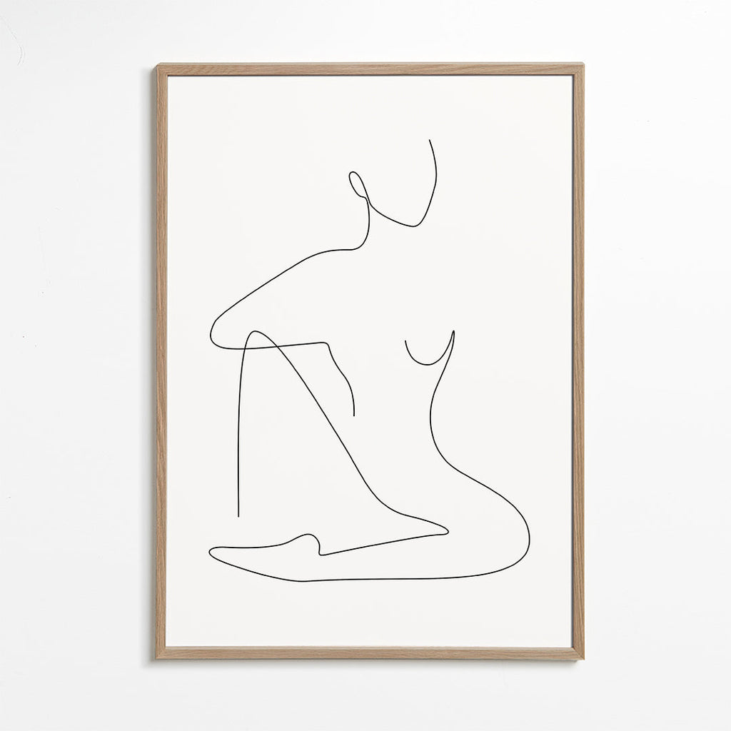 Illustration af minimalistisk linjefigur