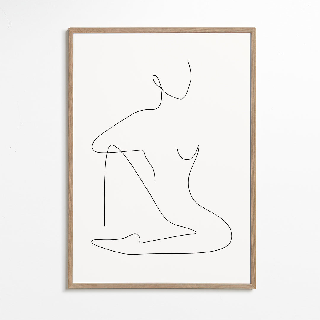 Illustration af minimalistisk linjefigur