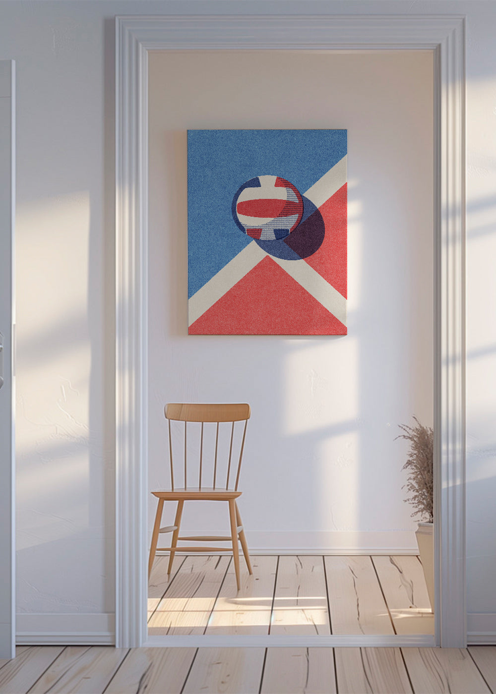 Sportkunst: Volleyball på geometrisk bane