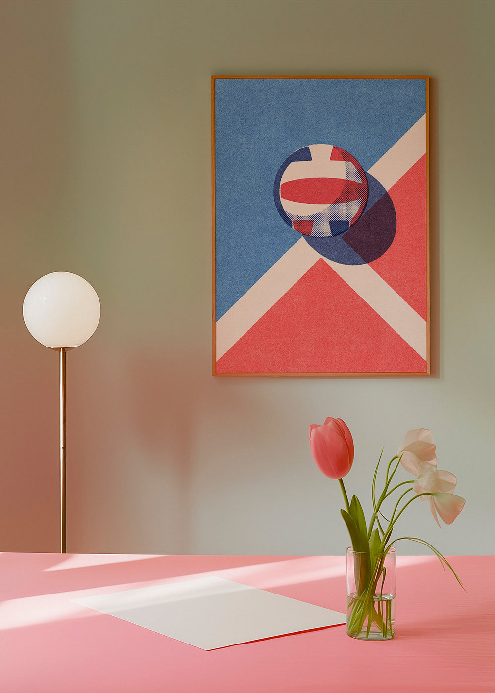 Sportkunst: Volleyball på geometrisk bane