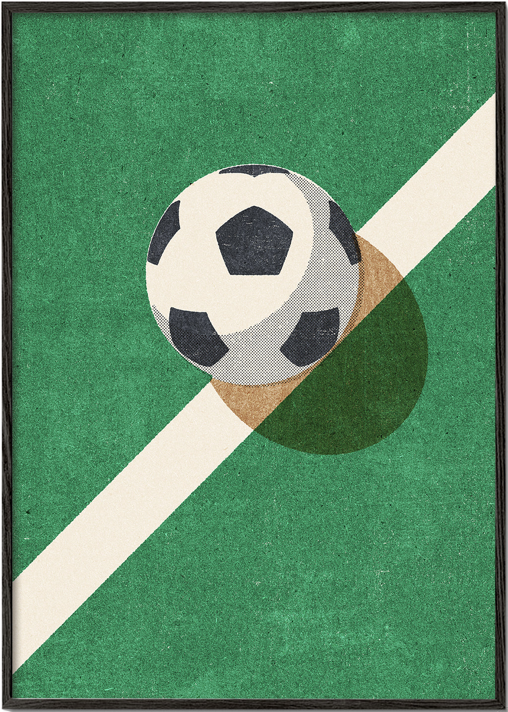 Sportkunst: fodbold på linjen