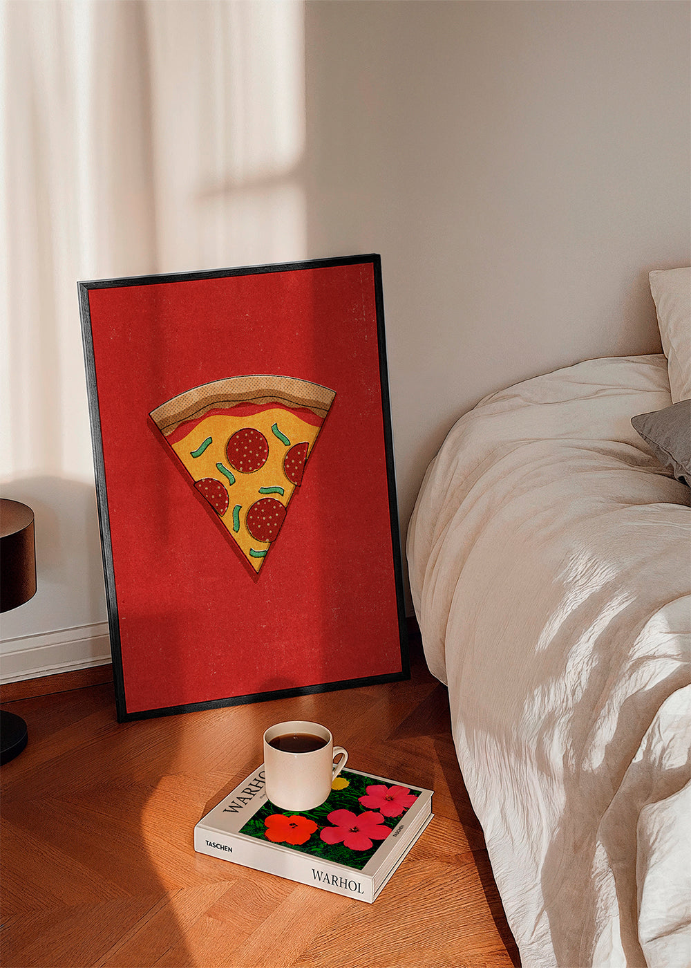 Køkkenkunst: illustreret pizzaslice