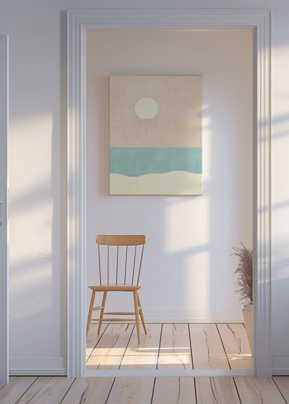 Minimalistisk strandlandskab