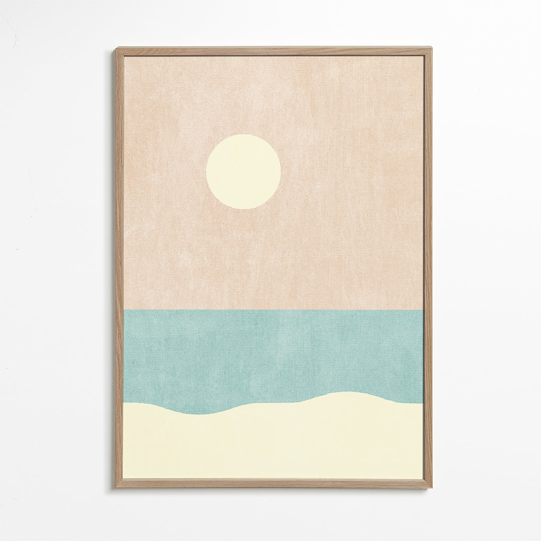 Minimalistisk strandlandskab