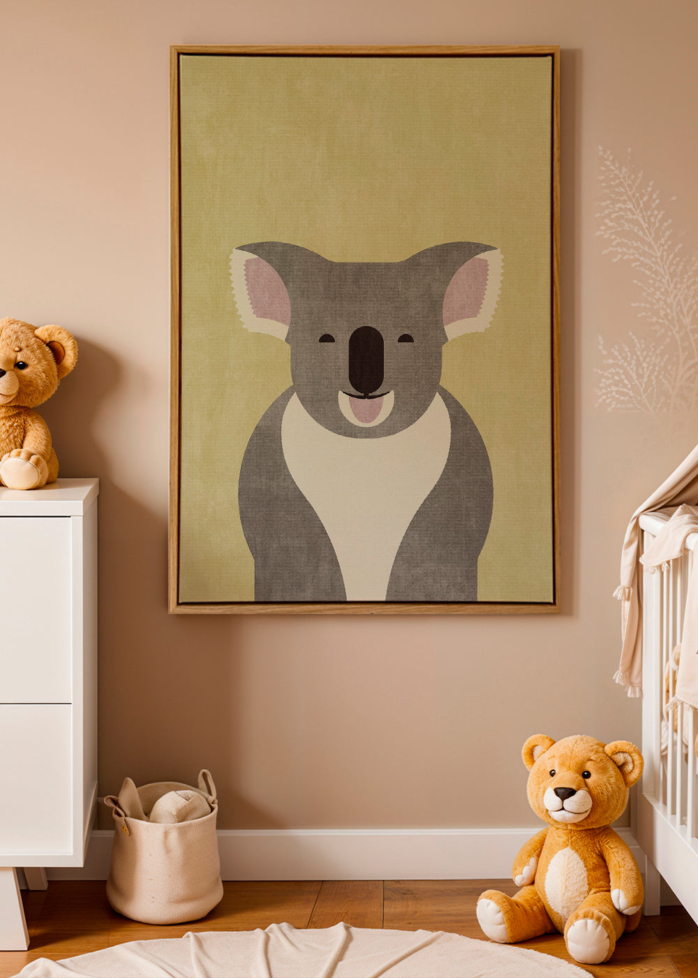 Børneplakat smilende koala