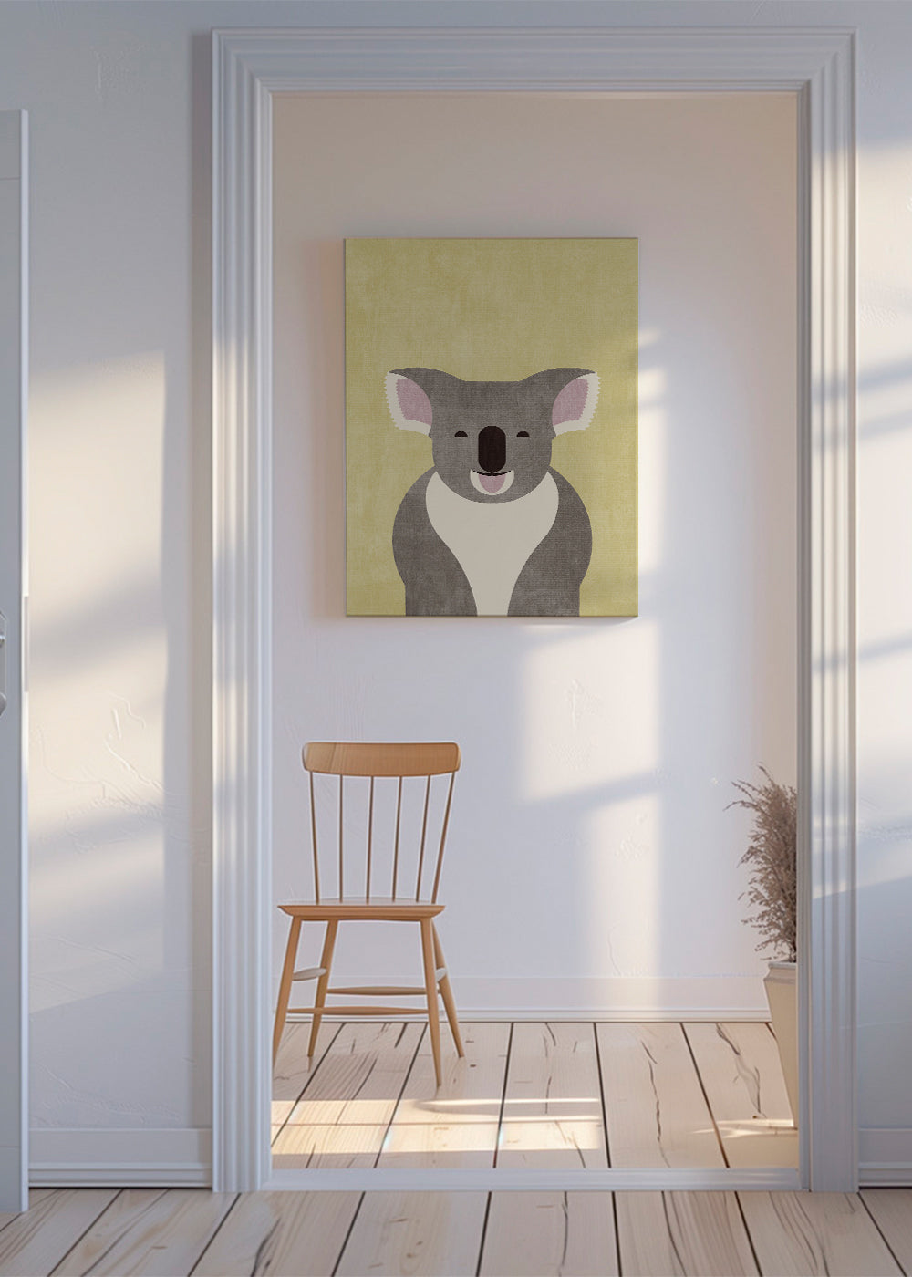 Børneplakat smilende koala