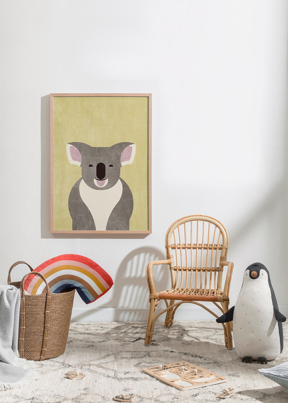 Børneplakat smilende koala