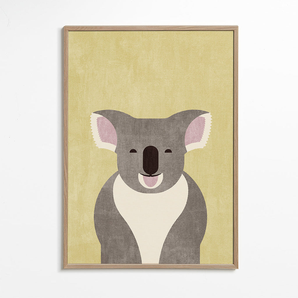 Børneplakat smilende koala