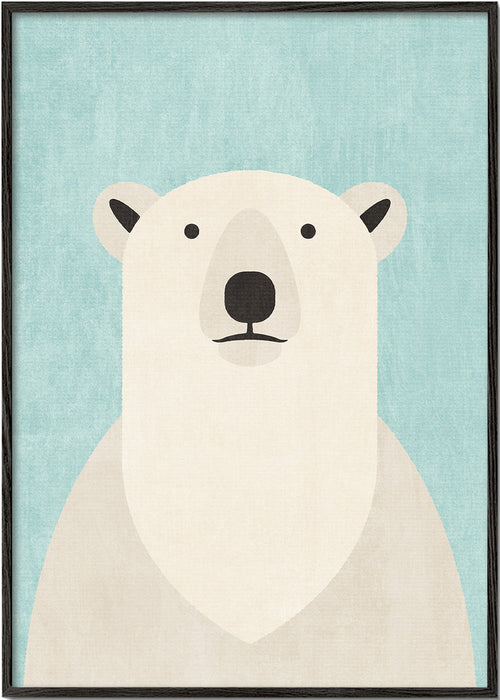 Plakat isbjørn minimalistisk