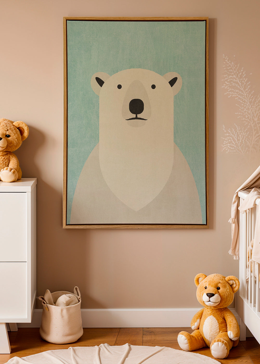 Plakat isbjørn minimalistisk