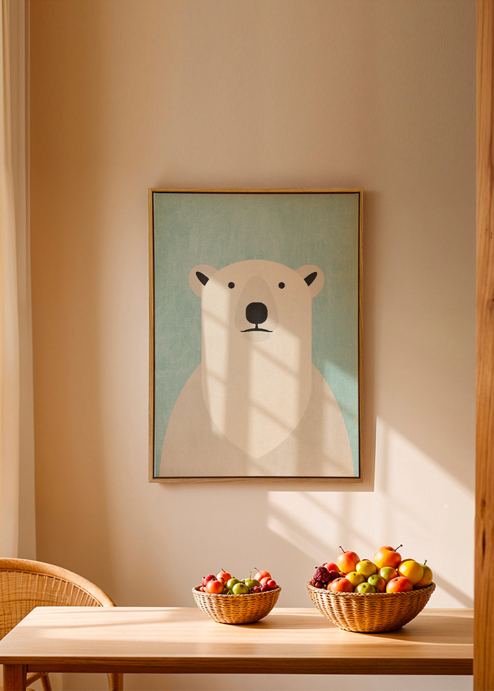 Plakat isbjørn minimalistisk