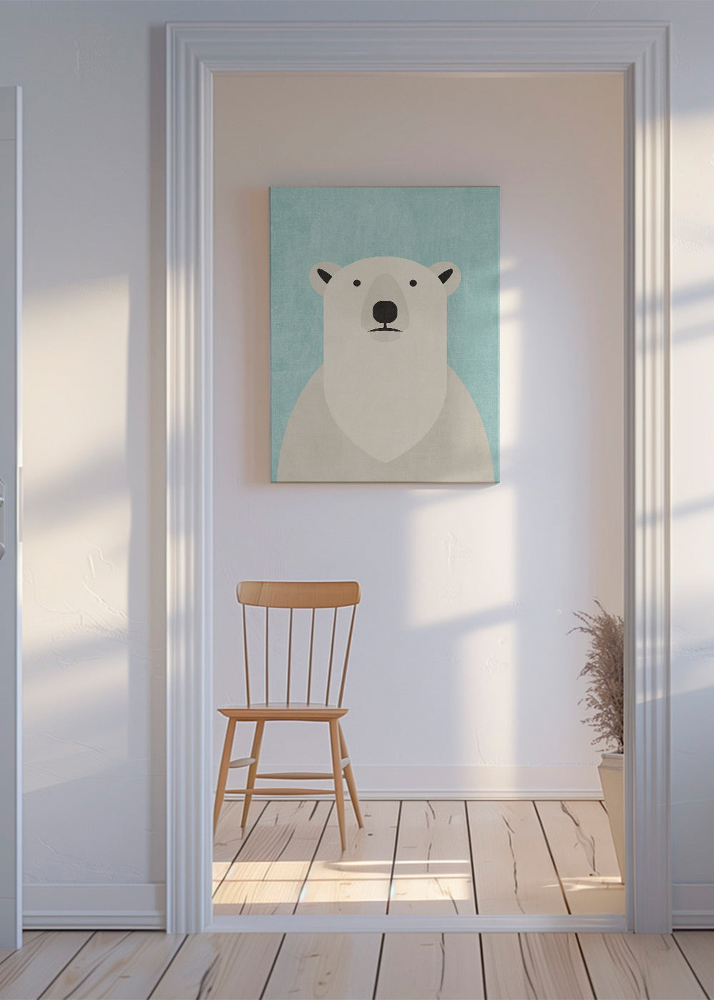 Plakat isbjørn minimalistisk
