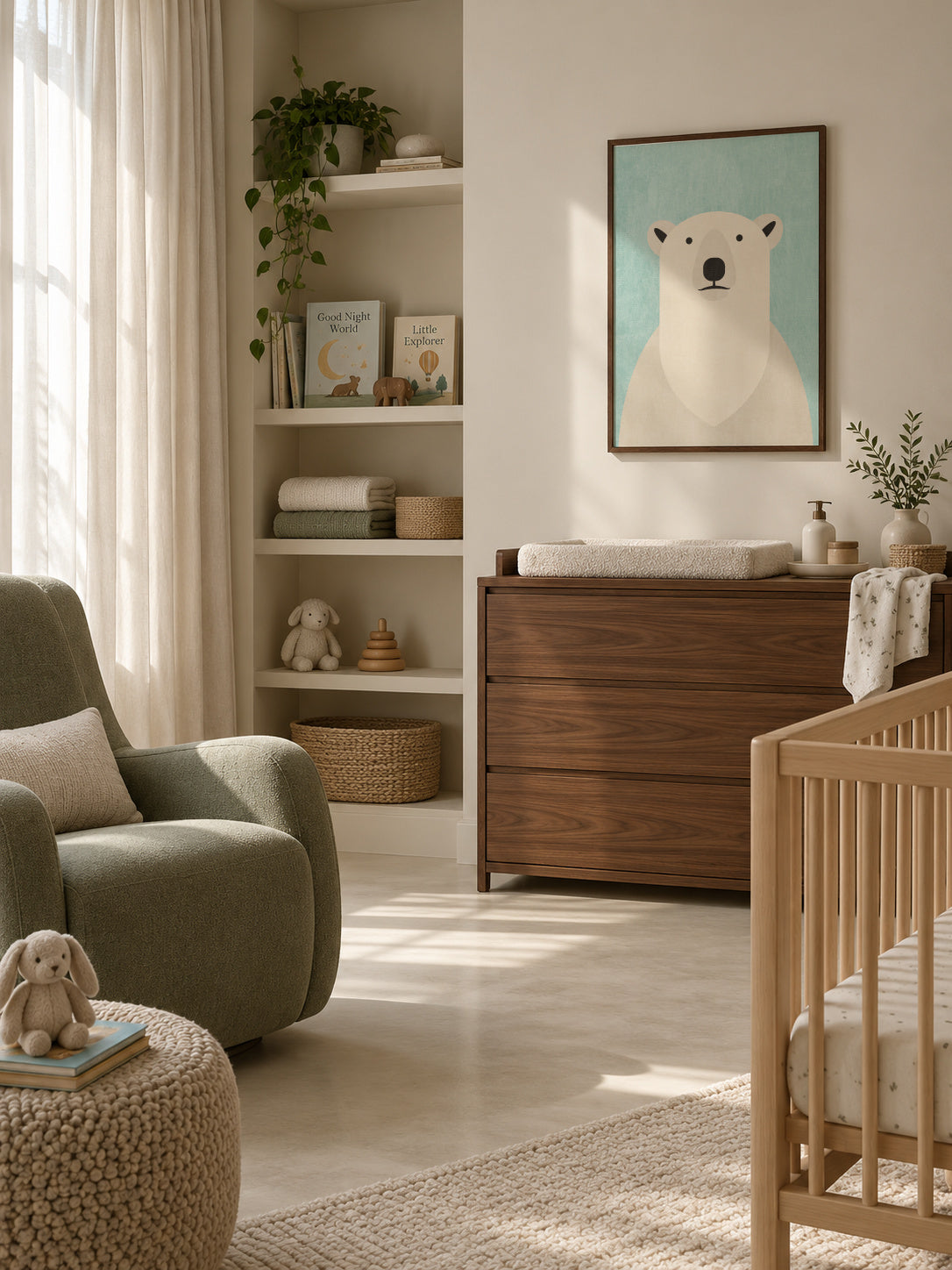 FAUNA / Polar Bear - Framed poster in an interior