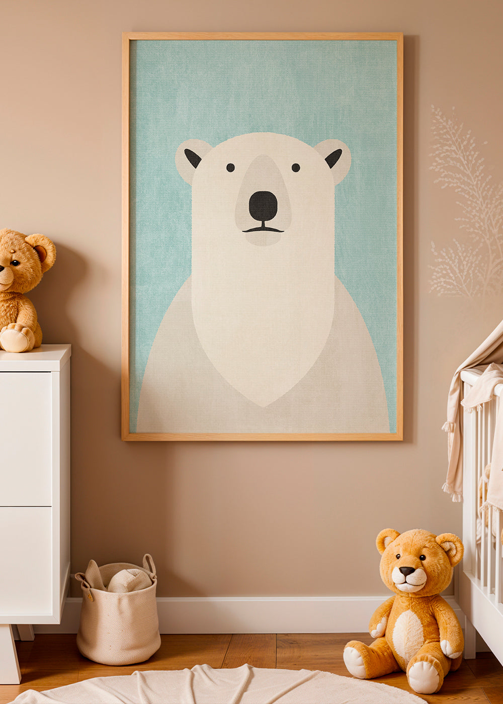 Plakat isbjørn minimalistisk